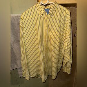 Yellow and Blue Striped Button Down Shirt